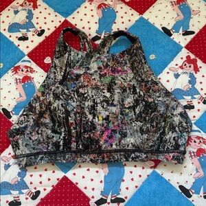 Lululemon Colorful Abstract Print Sports Bra